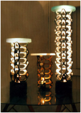 Variations on the theme - hex lamps, granite and glass