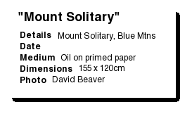 Mount Solitary, Blue Mountains details
